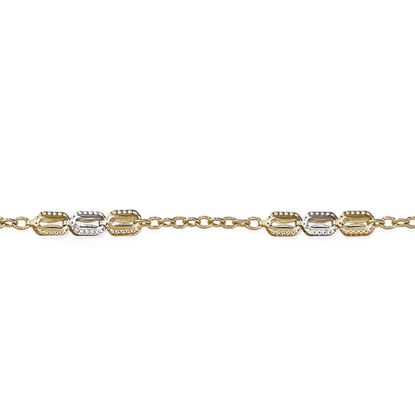 Image de Bracelet de Fantaisie 7 1/4" en or jaune et blanc 10KT