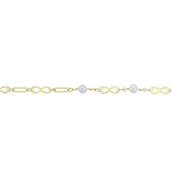 Image sur Bracelet infinis et perles 7 1/2" en or jaune 10KT