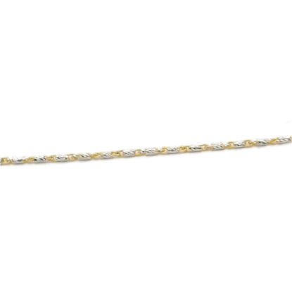 Image de Bracelet de Fantaisie 7 1/4" en or jaune et blanc 10KT