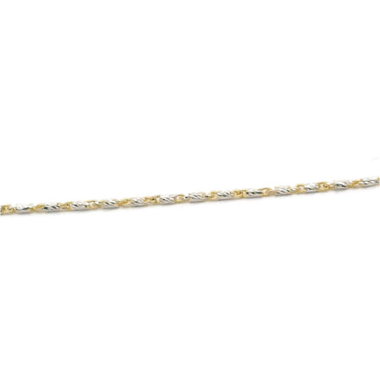 Image sur Bracelet de Fantaisie 7 1/4" en or jaune et blanc 10KT