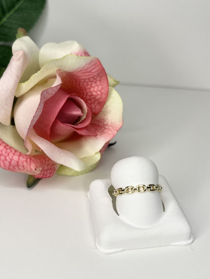 Image sur Jonc en or jaune 10KT motif maille carrée