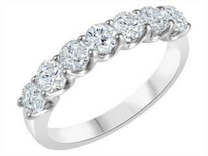 Image de Jonc semi-éternité en or blanc 10KT avec diamants naturels - FIJ1994/33