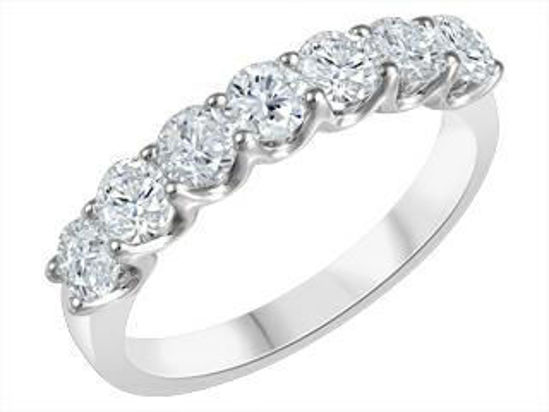 Image sur Jonc semi-éternité en or blanc 10KT avec diamants naturels - FIJ1994/33