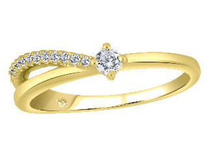 Image de Bague en or jaune 10KT avec diamants naturels - ICJ4036/09