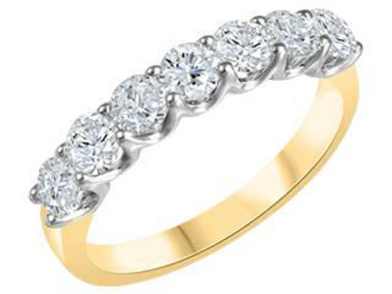 Image sur Jonc semi-éternité en or jaune et blanc 10KT avec diamants naturels canadiens - FIJ1994/50