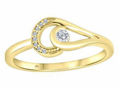 Image de Bague en or jaune 10KT avec diamants naturels - FIJ3953/07