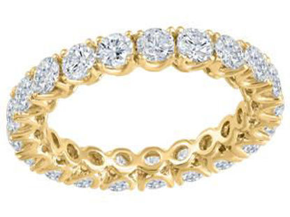 Image de Jonc éternité en or jaune 14KT avec diamants naturels canadiens - FIJ2741100