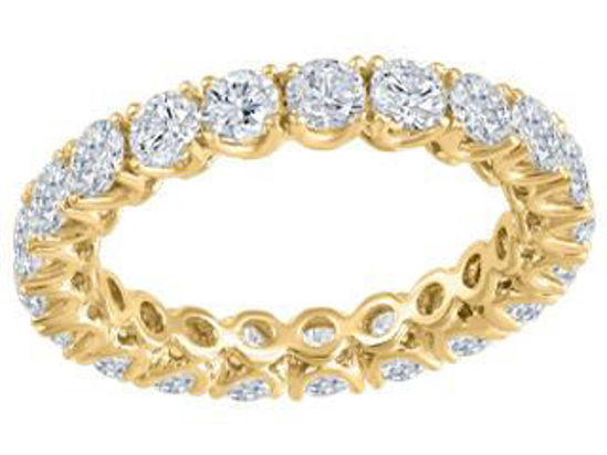 Image sur Jonc éternité en or jaune 14KT avec diamants naturels canadiens - FIJ2741100