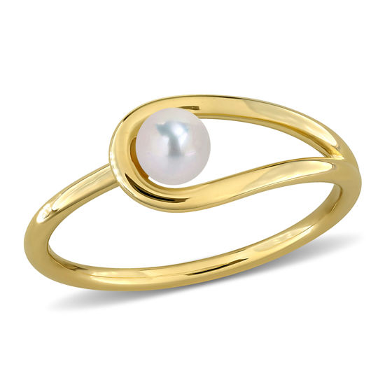 Image sur Bague en or jaune 10KT avec perle d'eau douce