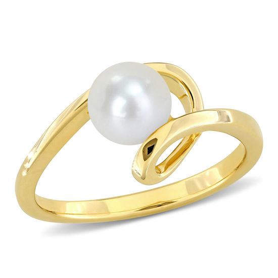 Image sur Bague en or jaune 10KT avec perle de culture